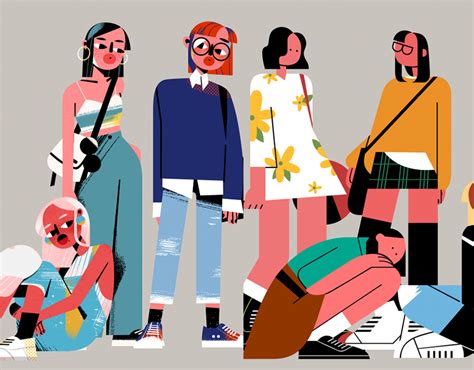 Simple Animation Illust And Character On Behance Girls Illustration