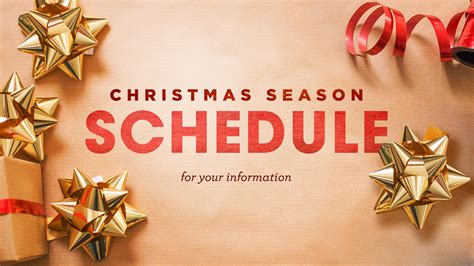 Christmas Season Schedule - Sermon Series & Sermon Graphics - Ministry Pass