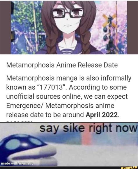 Metamorphosis Anime Release Date Metamorphosis Manga Is Also Informally