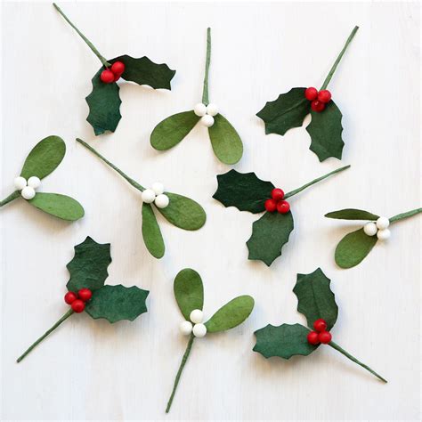Paper Mistletoe Christmas Decoration And T Topper