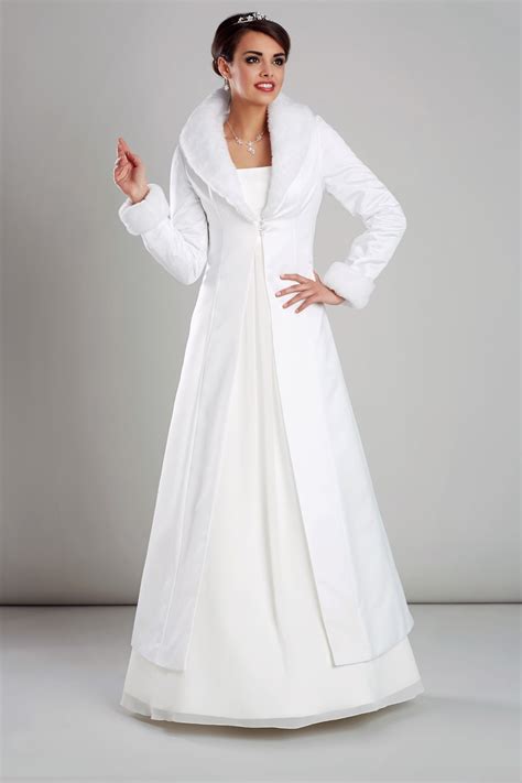 Long Faux Fur Coat Perfect For Winter Weddings