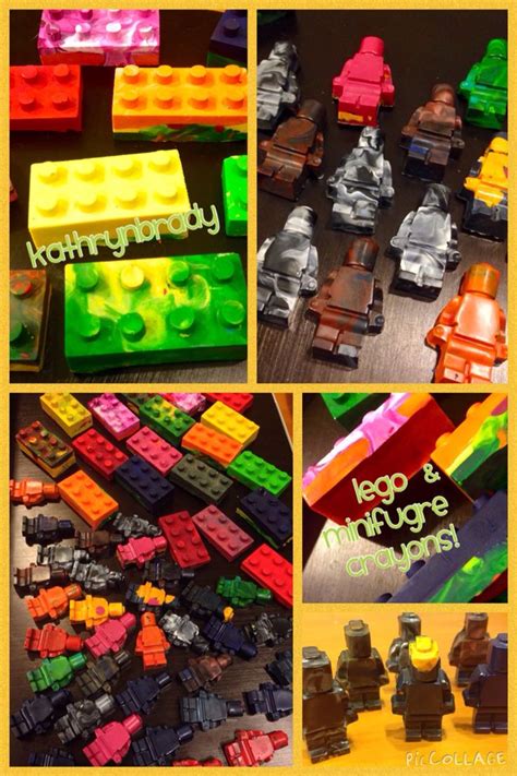 Lego Minifigures Crayons Homemade Lego Party Lego 3rd Birthday