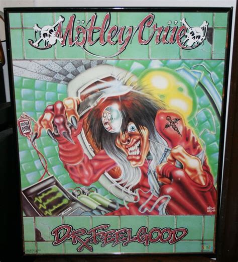 Vintage Motley Crue 1990 Dr Feelgood Music Poster 16x20 Plexiglass
