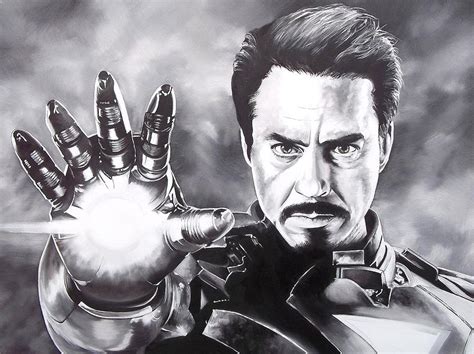 Tony Stark Iron Man Painting By D A Nuhfer