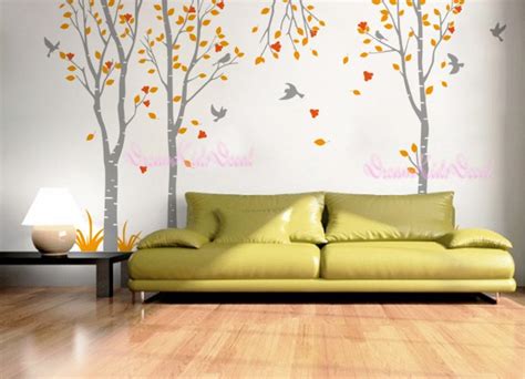 Birch Trees Decalswall Decals Nature Wall Decals Vinyl Wall Etsy