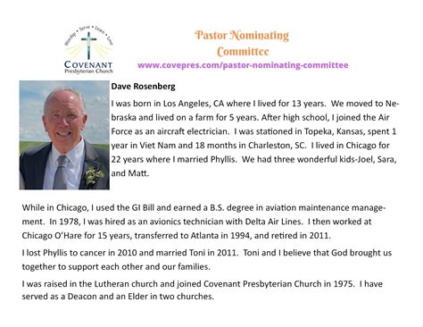Pastor Nominating Committee — Covenant Presbyterian Church