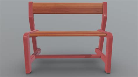 bench 3d model by soratnikov [f718280] sketchfab