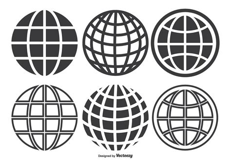 Globe Grid Set 101191 Vector Art At Vecteezy