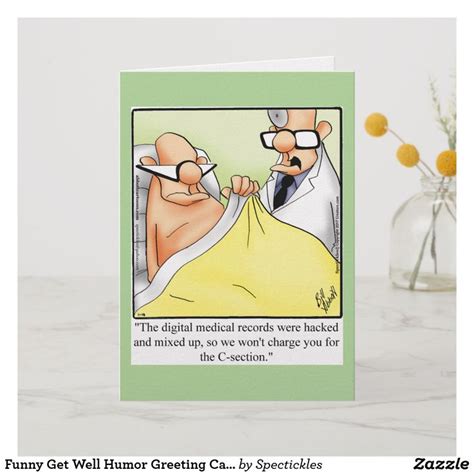 Funny Get Well Humor Greeting Card Funny Get Well Cards Get Well Cards Greeting