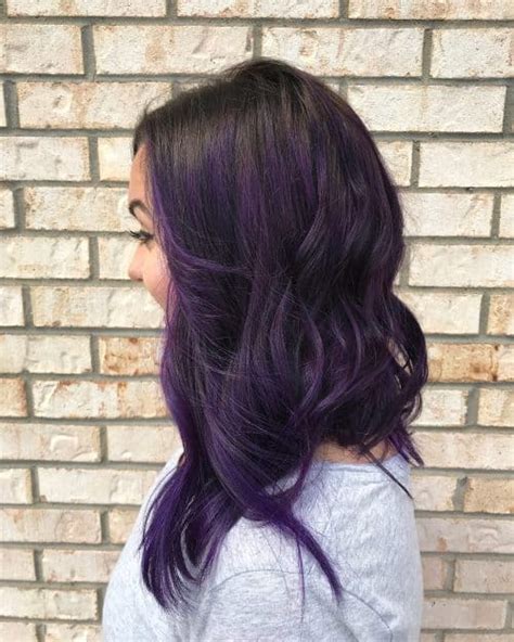 Top 100 Image Black Hair With Purple Highlights Vn