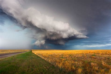 480x854 Resolution Gray Cloudy Skies Supercell Nature Field Road