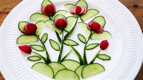 Handmade Vegetable Flower Carving Garnish Food Decoration Party