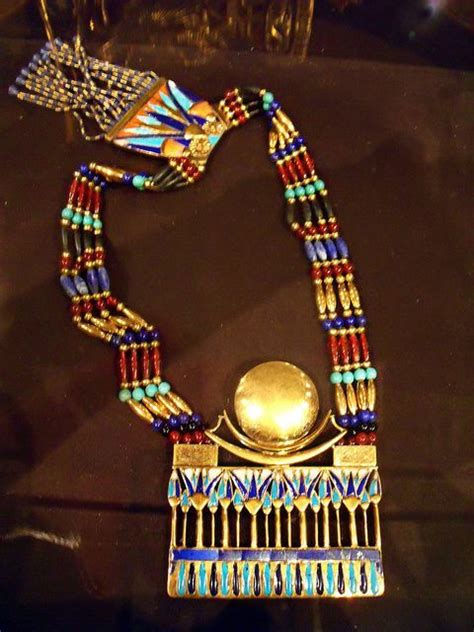 Necklace With Lunar Pectoral From The Tomb Of The Pharaoh Tutankhamun