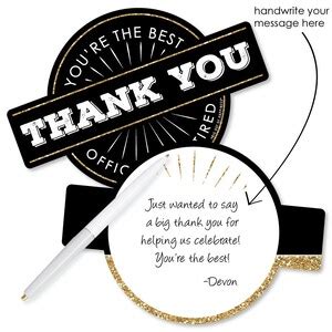 Happy Retirement Shaped Thank You Cards Retirement Party Thank You Note
