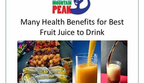 fruit juice benefits chart