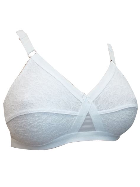 Naturana Naturana White Lace Crossover Soft Cup Bra Size 34 To 42
