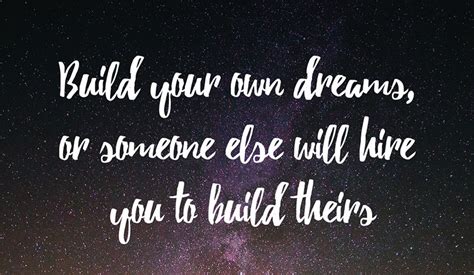 Build Your Own Dreams Inspirational Quotes Poster