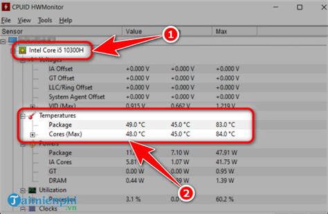Cách Kiểm Tra Nhiệt độ Cpu Bằng Cpu Z Hwmonitor