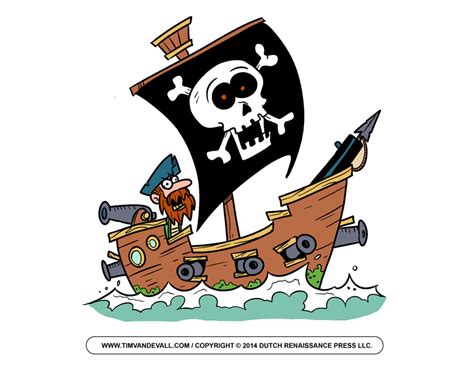 Cute Cartoon Pirate Ship Clip Art Library