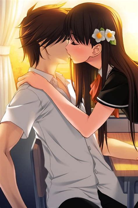 Anime Boy And Girl Kissing