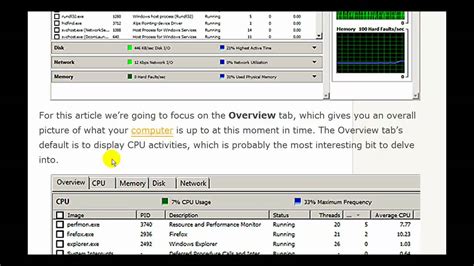 A resource monitor provides a communication, monitoring, and processing layer between the cluster service and one or. Track Activity with the Windows 7 Resource Monitor - YouTube