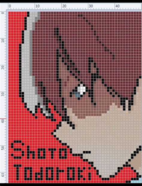 Todoroki Pixel Art Grid Minecraft Visit For More Grids Just Like This