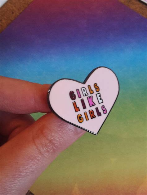 Lesbian Rainbow Enamel Pin Lesbian Pin Lesbian Pride Lapel Etsy