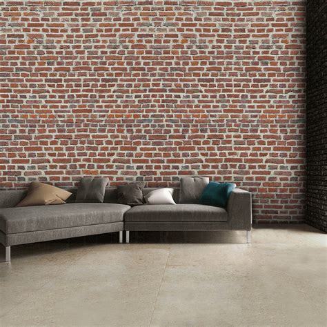 Brick Effect Wallpaper Mural 4 Piece Title Brick Red Brick Wall Mural