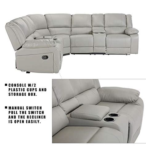 K·1 Classic And Traditional Bonded Leather Manual Reclining Corner