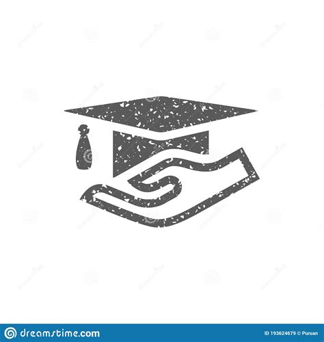 Grunge Icon Hand Holding Diploma Stock Vector Illustration Of