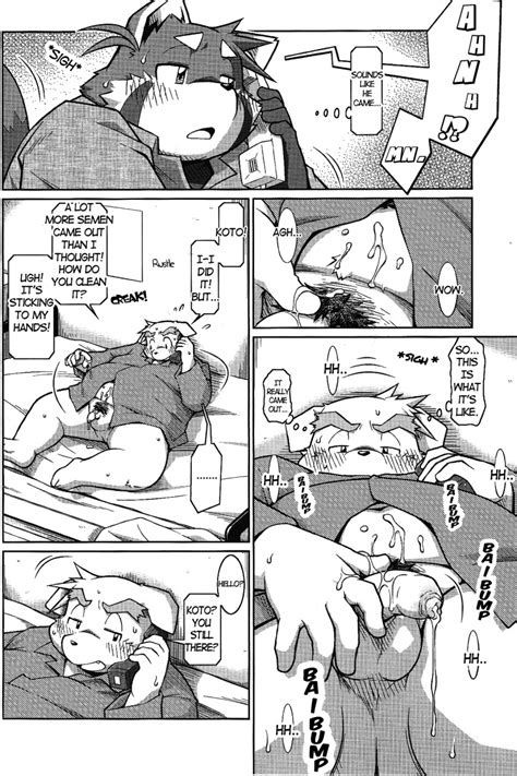 Rule 34 Anthro Canine Chubby Comic English Text Fur Furry Futaba Kotobuki Greyscale Male Male