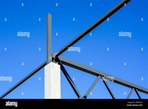The Steel Frame Of A Building Under Construction Stock Photo Alamy
