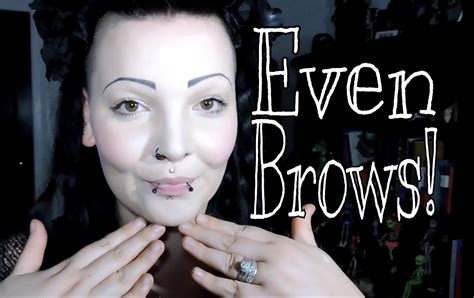 How To Get Even Eyebrows Goth Edition For Shaved Brows Eyebrow Makeup Products Diy Eyebrows