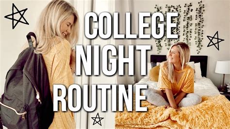 College Night Routine 2018 Youtube