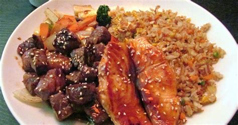 Enhance this basic mixture by adding some soy sauce and at least twice as much honey. Hibachi Steak and Salmon (With images) | Hibachi steak ...