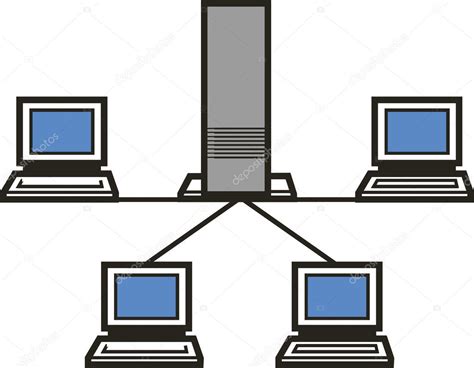 Computers Network — Stock Vector © Olinchuk 2123347