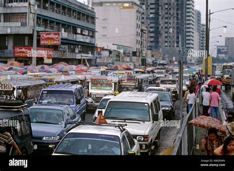 Traffic Jam Manila Philippines Stock Photo Alamy
