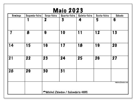 Calendário De Maio De 2023 Para Imprimir 48ds Michel Zbinden Pt Hot