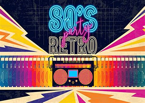 Buy Lywygg 80s Party Backdrop 7x5ft Disco Theme Retro Style Photo