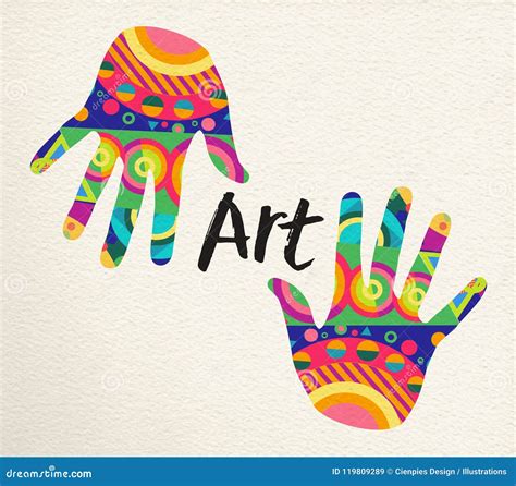 Multicolor Human Hands For Art Concept Stock Vector Illustration Of