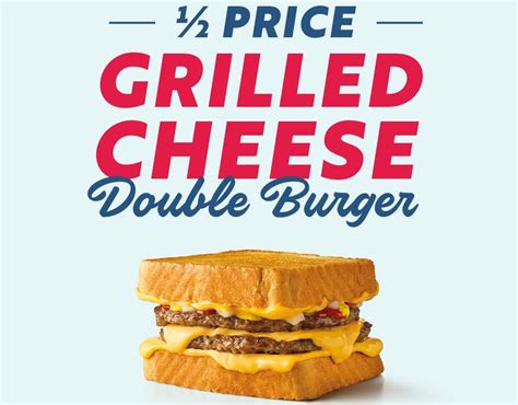 Sonic Offers Half Price Grilled Cheese Double Burger Exclusively Online