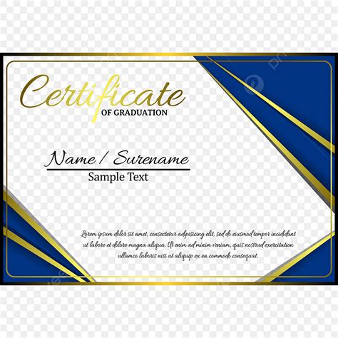 Certificate Graduation Award Vector Hd Png Images Blue With Shinig