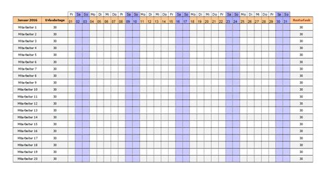 Kalender kostenlos als pdf datei herunterladen. Urlaubsübersicht mit Resturlaub | Excel tipps, Schultipps ...