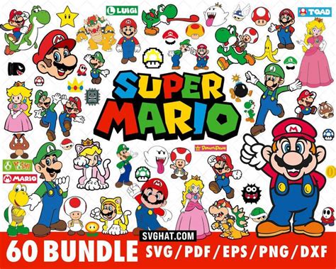 Super Mario Bundle SVG Files for Cricut, Silhouette, Super Mario SVG Bundle, Mario Bundle SVG ...
