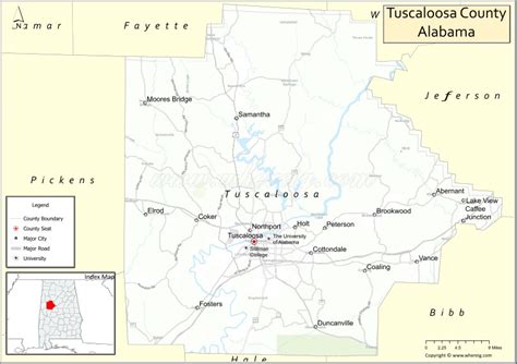 Tuscaloosa County Map