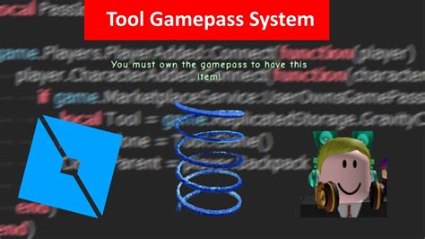 How To Make A Tool Gamepass System In Roblox Studio Youtube