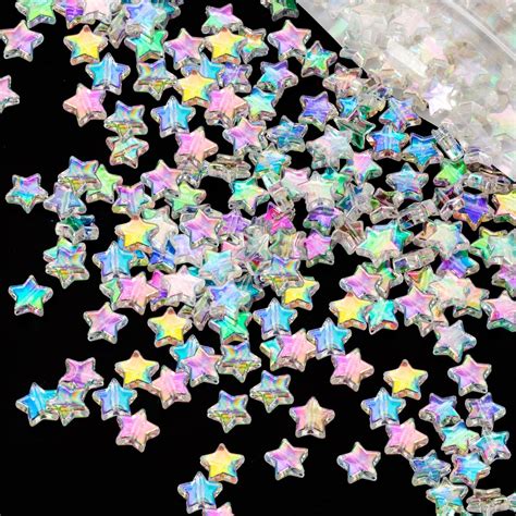 Amazon Com OIIKI 150 PCS Acrylic Star Shape Beads Star Shape Charming