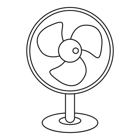 Electric Table Fan Icon Outline Style 15227889 Vector Art At Vecteezy