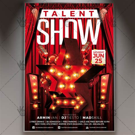 Thu jan 28 1:28 pm. Talent Show - Premium Flyer PSD Template | PSDmarket