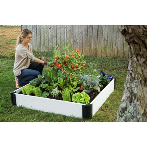 Frame It All Classic White Raised Garden Bed 4 X 4 X 8 1 Profile